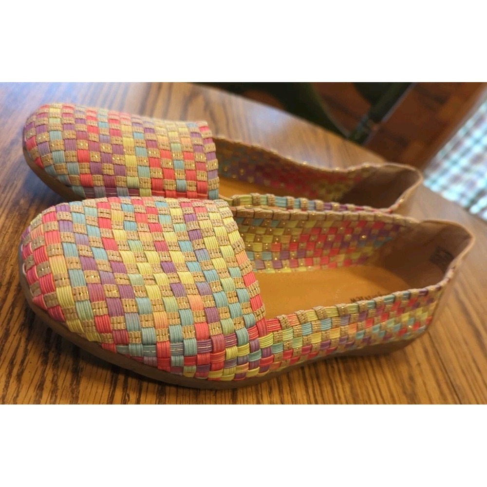 Comfortview Bethany Shoes Women 10 Wide Loafer Slip on Flat Woven Stretch Spring
